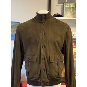 ICONIC Valstar Valstarino Suede Jacket - Olive Green - Size 56